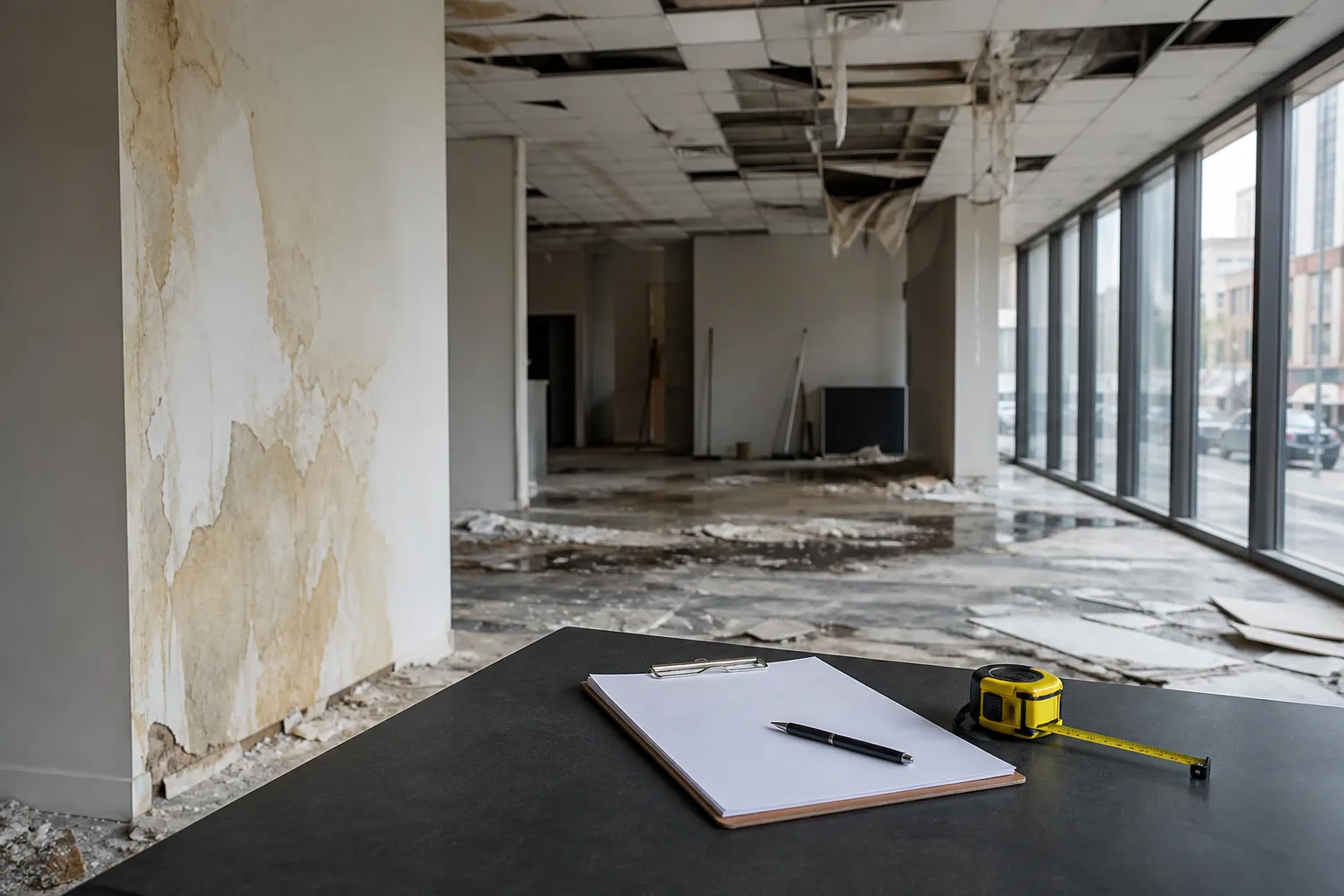 Illustrative commercial property inspection in New York