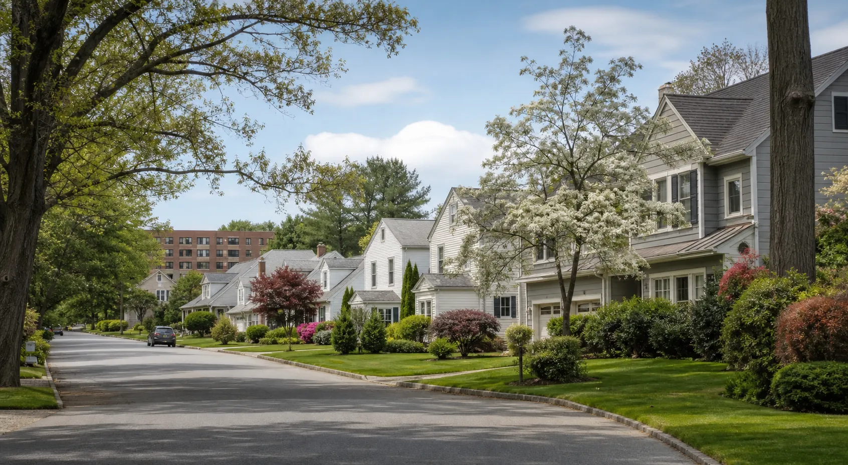 Illustrative property streetscape representing Queens