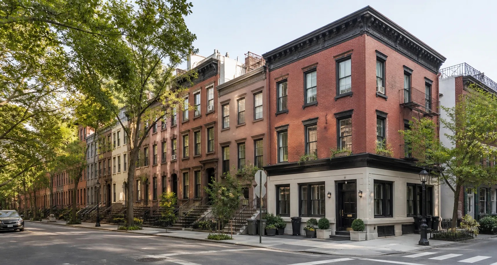 Illustrative New York residential property streetscape