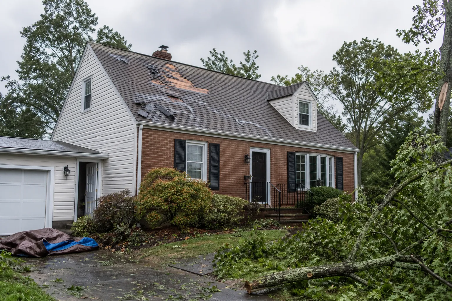 Illustrative storm damage property claim documentation