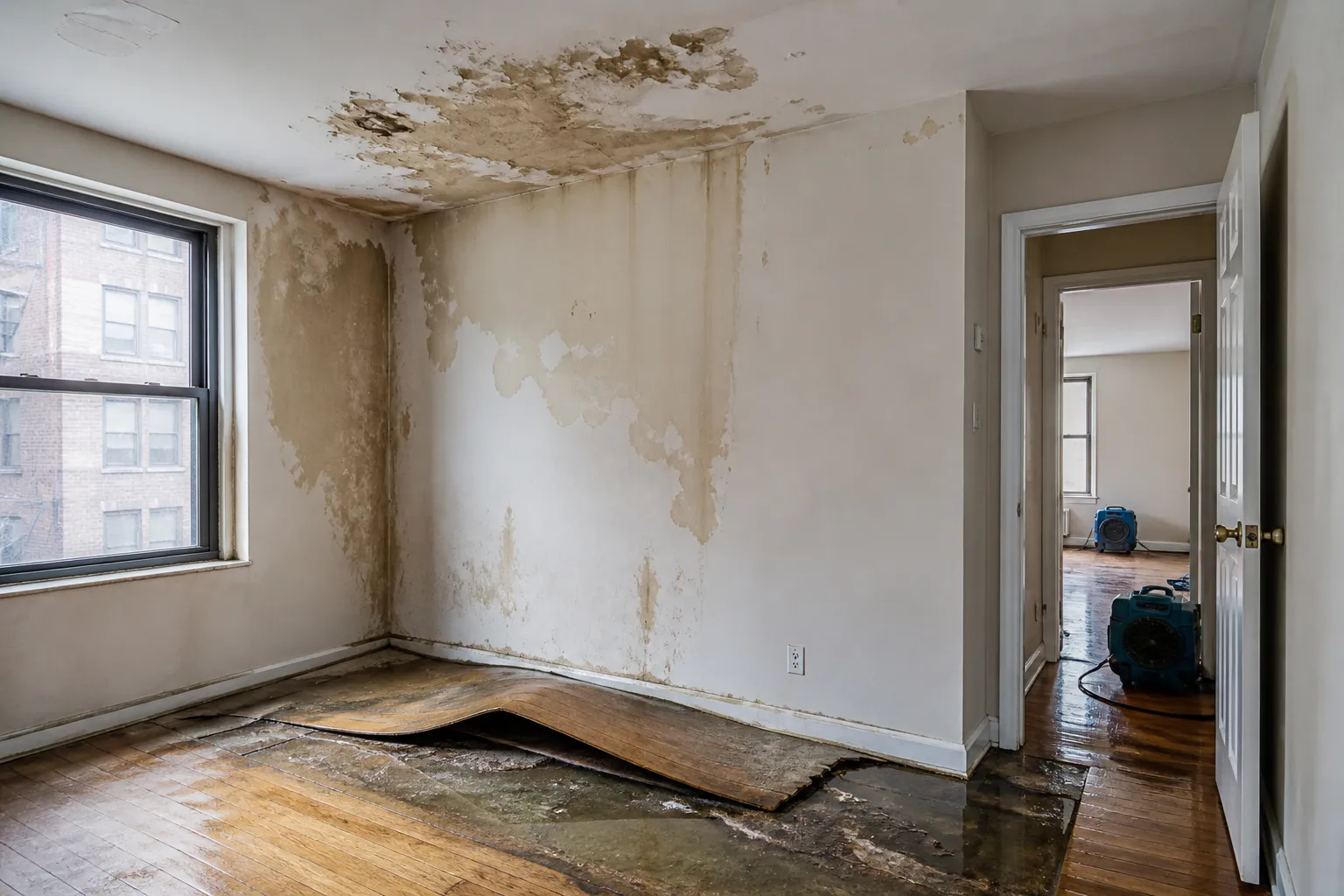 Illustrative water damage property claim documentation